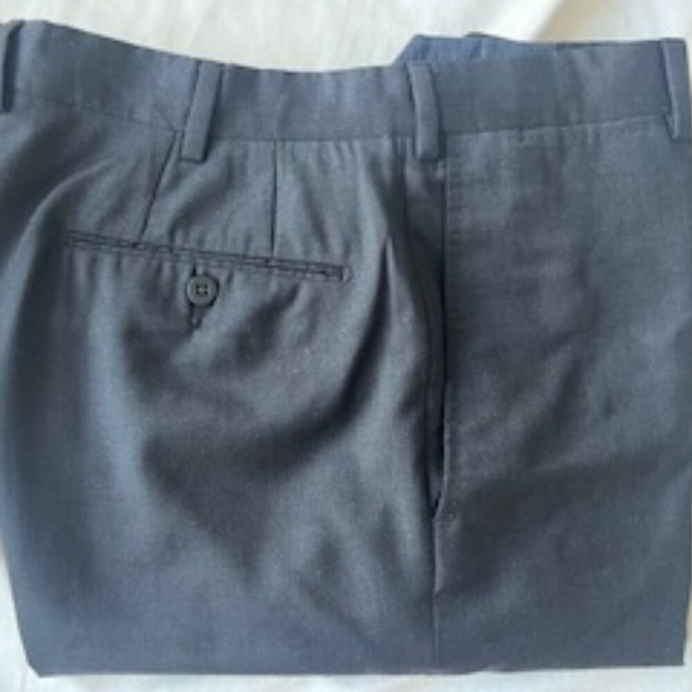 Ermenegildo Zegna - 100% Wool Dress Slacks - Dark Grey - Size 32 / 34 - Perfect